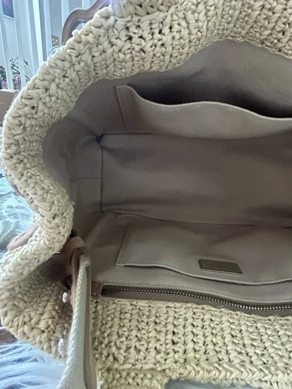 Prada Pom Pom Raffia Convertible Tote with Original Strap - Picture 7 of 16